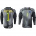 Günstige Brasilien Alisson Becker #1 Torwart Heim Fussballtrikot WM 2022 Langarm